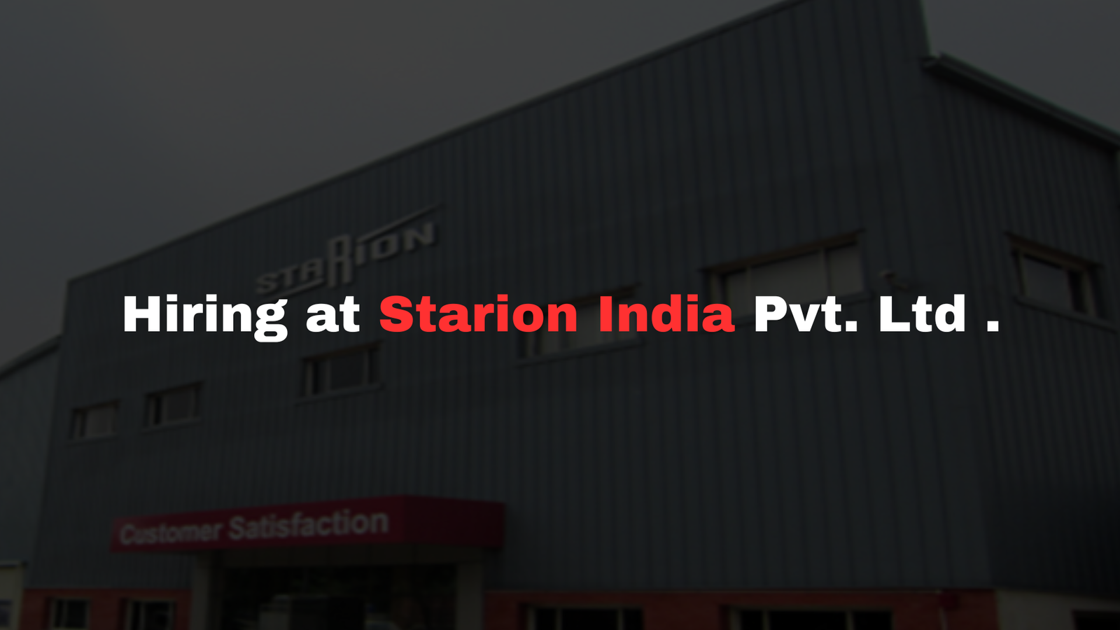 starion india pvt ltd job greater noida 2026